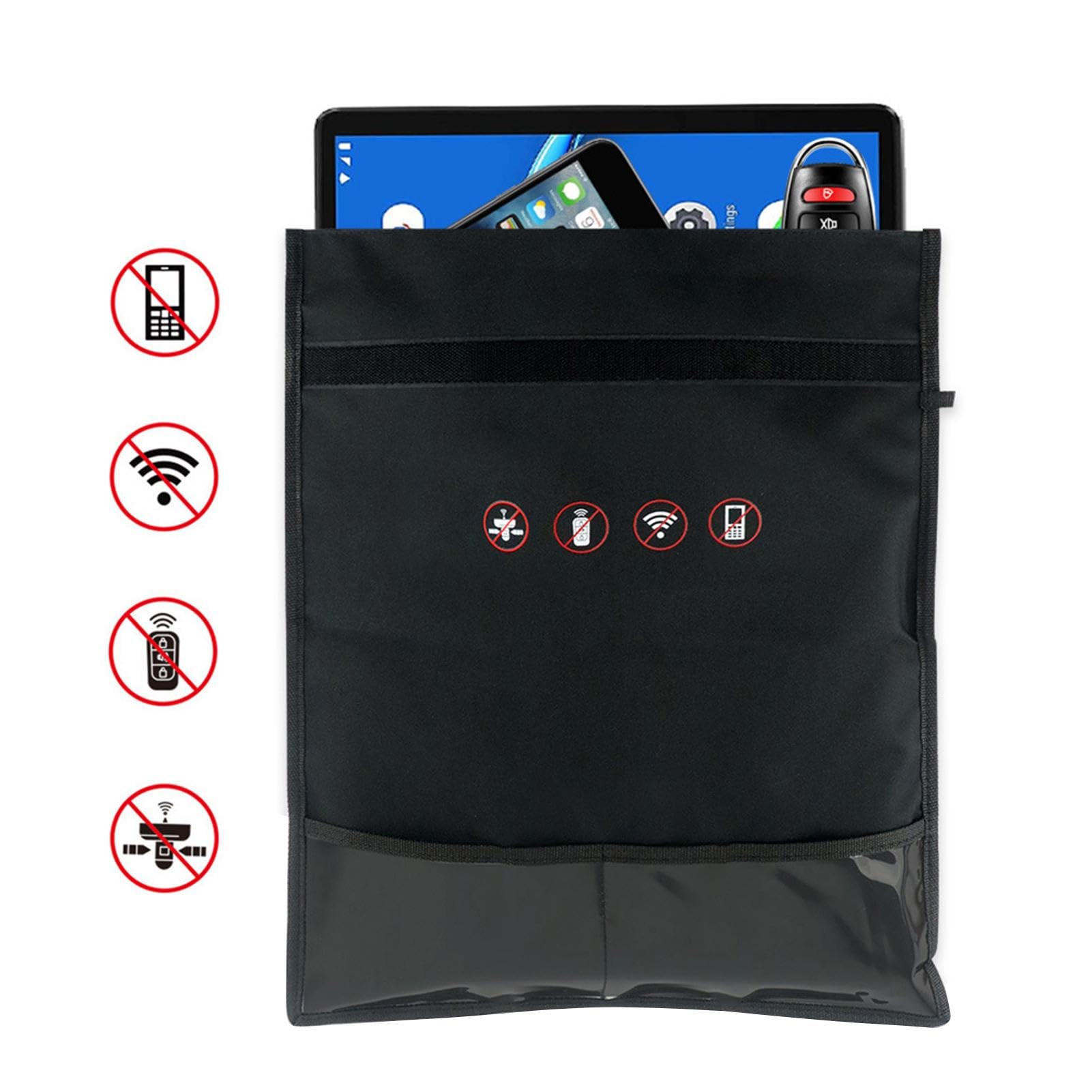 Bolsas Faraday Para Llaves De Coche - Pack De 2, Protección Anti-robo De Señal | Tamaño 14x9 Cm, Material PU