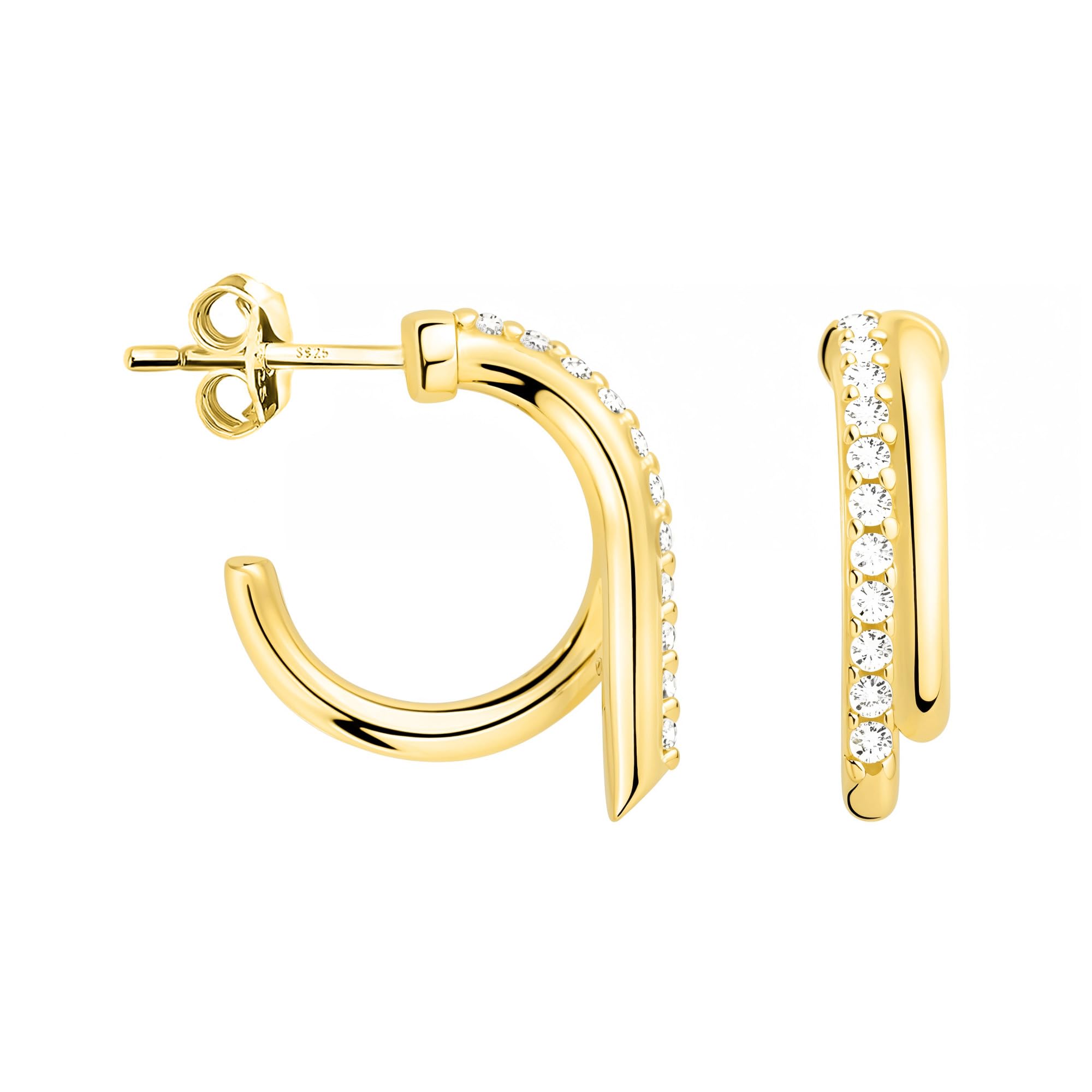 SOFIA MILANI - Damen Ohrringe 925 Silber - mit Zirkonia Steinen - Zirkonia Ohrstecker