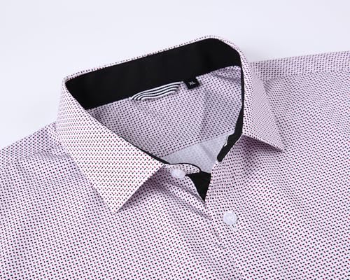 Alex Vando Mens Printed Dress Shirts Long Sleeve Regular Fit Button Down Shirt