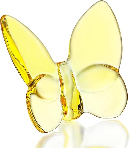 Miniatura 10 de KANPURA Figura de mariposa de cristal azul, figura de mariposa voladora, adorno de mariposa de cristal, animal de cristal coleccionable para