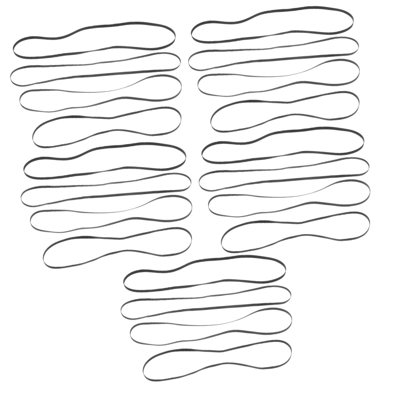 UPKOCH 20piezas Cinturones De Repuesto Para Tocadiscos Correas De Transmisión De Compatible Tocadiscos De Correa Alta Elasticidad y Transmisión