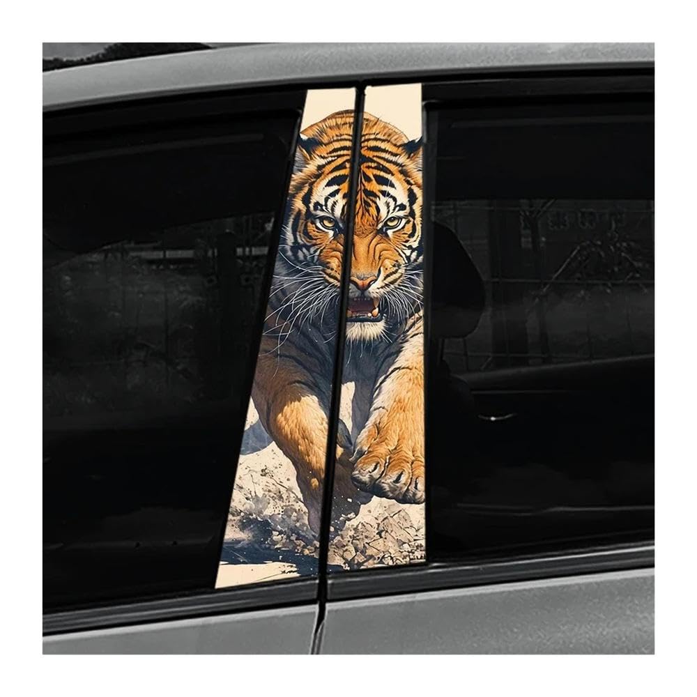 Auto Accessory Tiger Car B Pillar Decal Waterproof Auto Center Pillar Sticker(G)