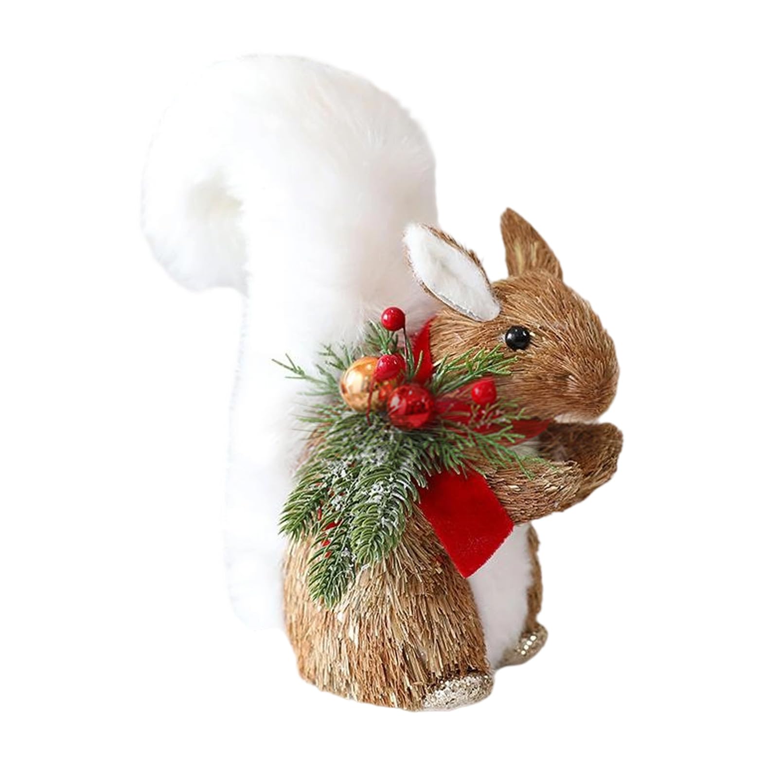 Nucelit Christmas Squirrel Foam Figurine, Handcrafted Holiday Centerpiece for Living Room & Storage-Friendly Display Christmas Ornament