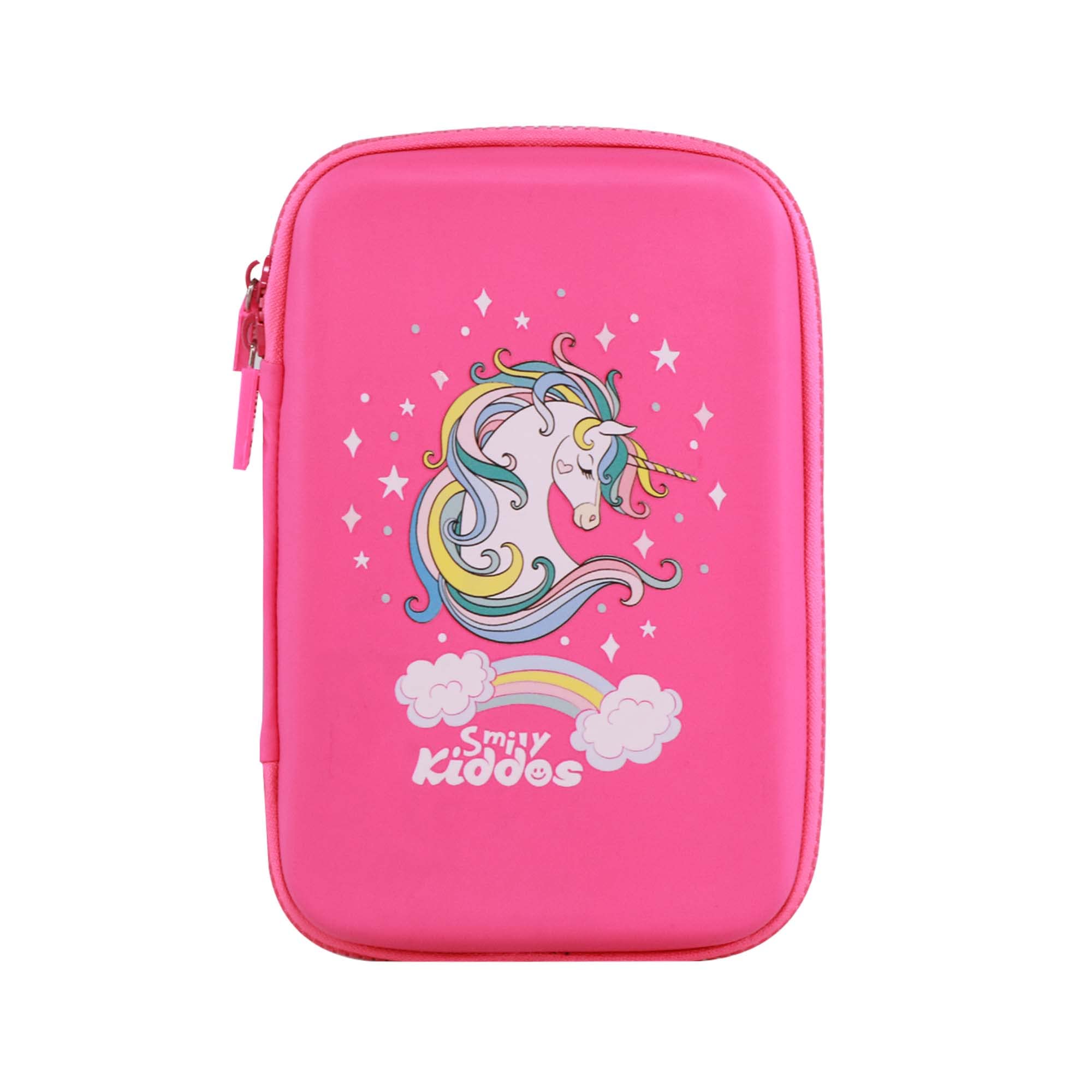 Smily Kiddos Ethylene Vinyl Acetate (Eva) Single Compartment Pencil Case Cute Large Capacity Hardtop Pencil Case Organizer School Kids Pouch Multi Purpose Cartoon/Boy/Girl/Baby (Rainbow Unicorn,Pink) (B0B97JZVQN) Amazon Price History, Amazon Price Tracker