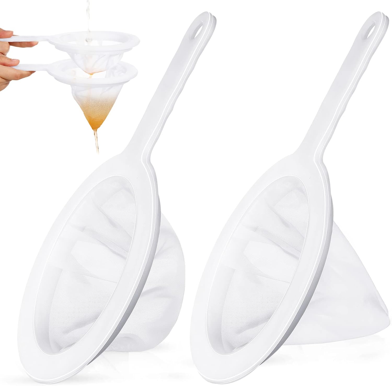 Yinkin 2 Pcs Baby Brine Shrimp Net Sieve Fish Net Aquarium 80 Mesh 200 Mesh Sieve for Filter Shrimp Hatchery Fry Brine Eggs for Hatching Baby Fish Separator