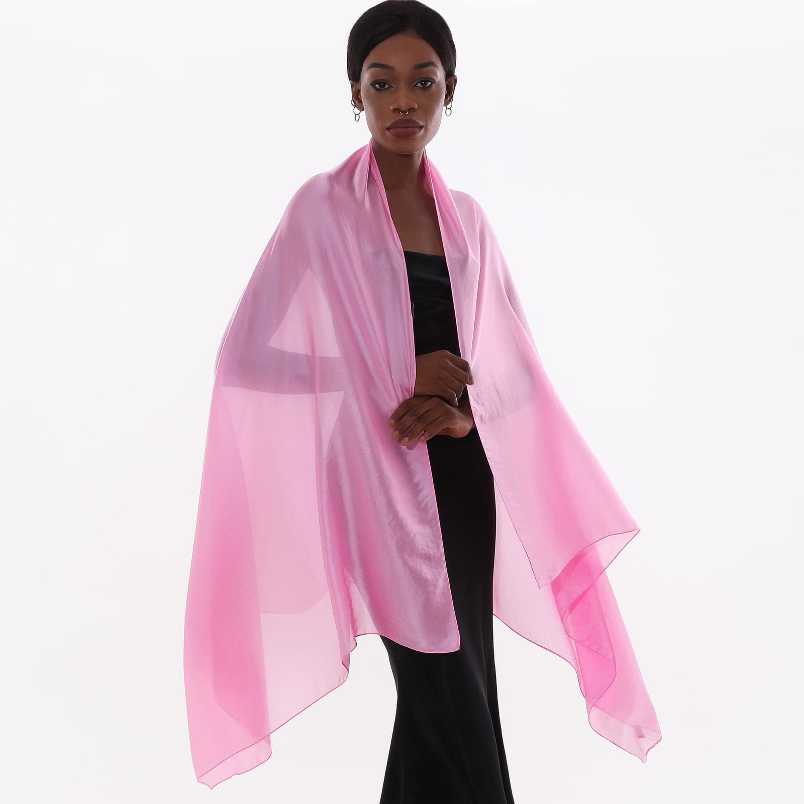 Sciarpa Donna Leggera Scialle Sciarpe Elegante Cerimonia Foulard Pashmina Scilla Stole Primavera Estate