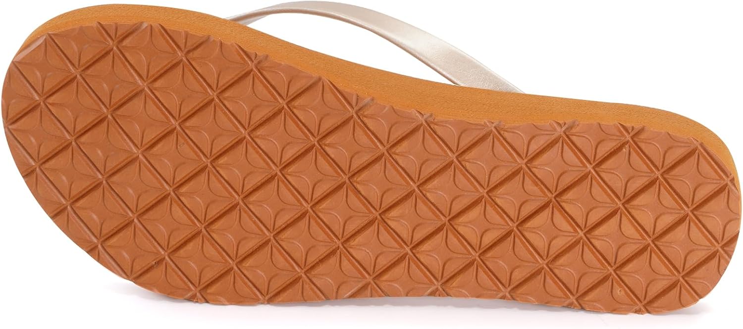 Womens Slim Leather Comfortable Flip Flops Summer Beach Thong Sandals Arch Support Non Slip - Image 4