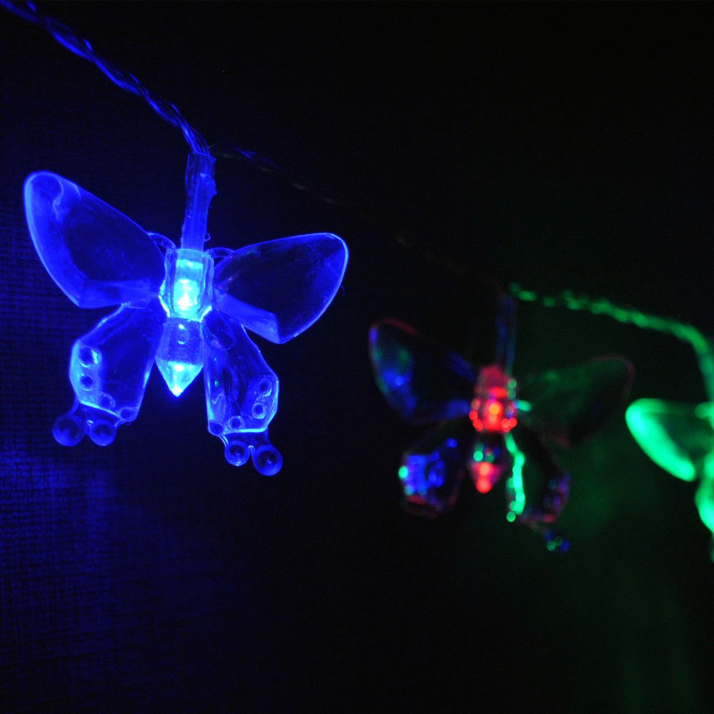 LightsGo Battery Powered Butterfly LED Fairy Lights 20LEDs 2M (Multi-Colour)