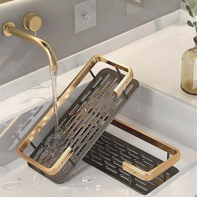 Image of Arto Multipurpose Self-Adhesive Aluminium Bathroom /Kitchen Wall Mounted Storage Organizer Shelf Holder /Rack /Bathroom Accessories.(POF-1)