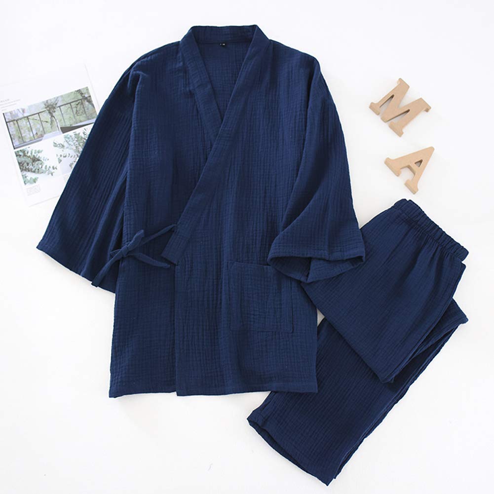 Un-Brand Pigiama da Uomo Giapponese in Stile Kimono, Casual, per la casa, XL