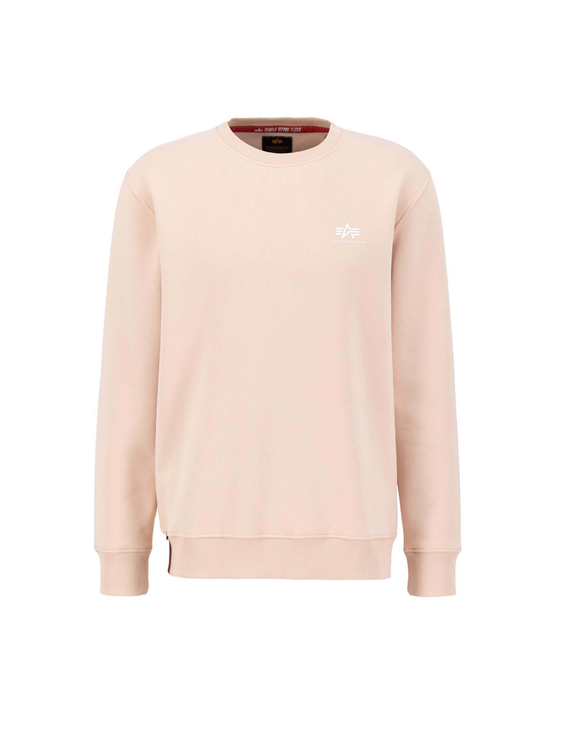Alpha Industries Basic Sweater Small Logo Sweatshirt für Herren Pale Peach