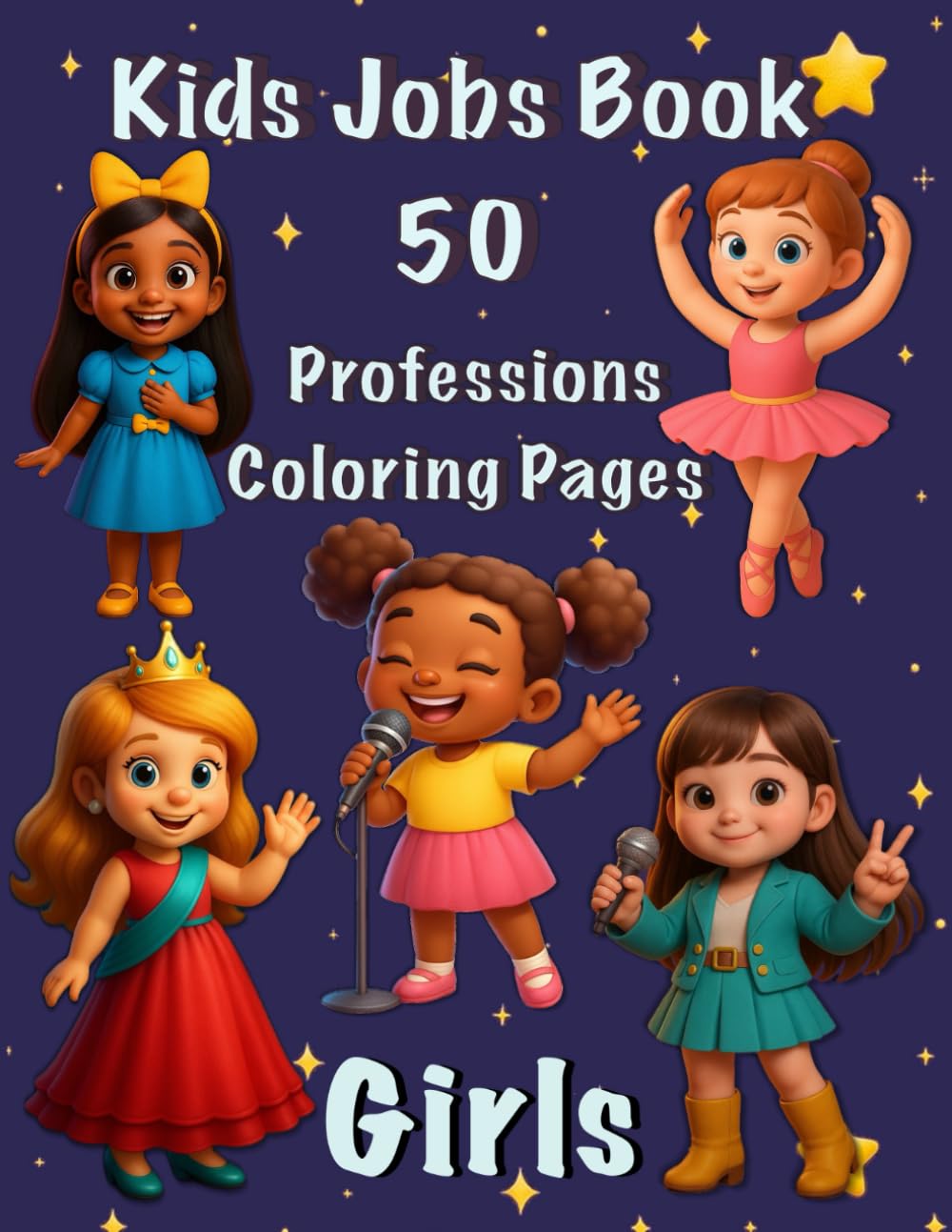 Professions Coloring Book for Girls: Fun and Educational Coloring pages About Jobs and Careers for Kids (Career Coloring Book)