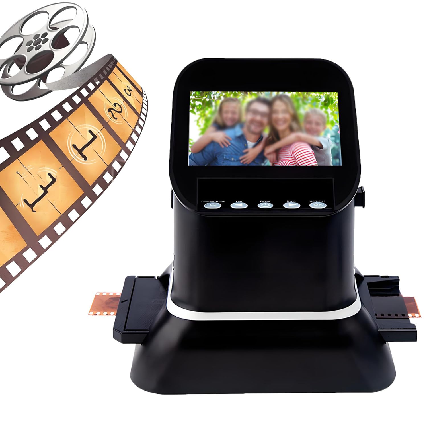Escáners Negativos Diapositivas Profesional 22 Megapíxeles,Convertidor Negativos,Escáner Películas Doméstico,Integrada 128 MB,para Familias Amantes Cine