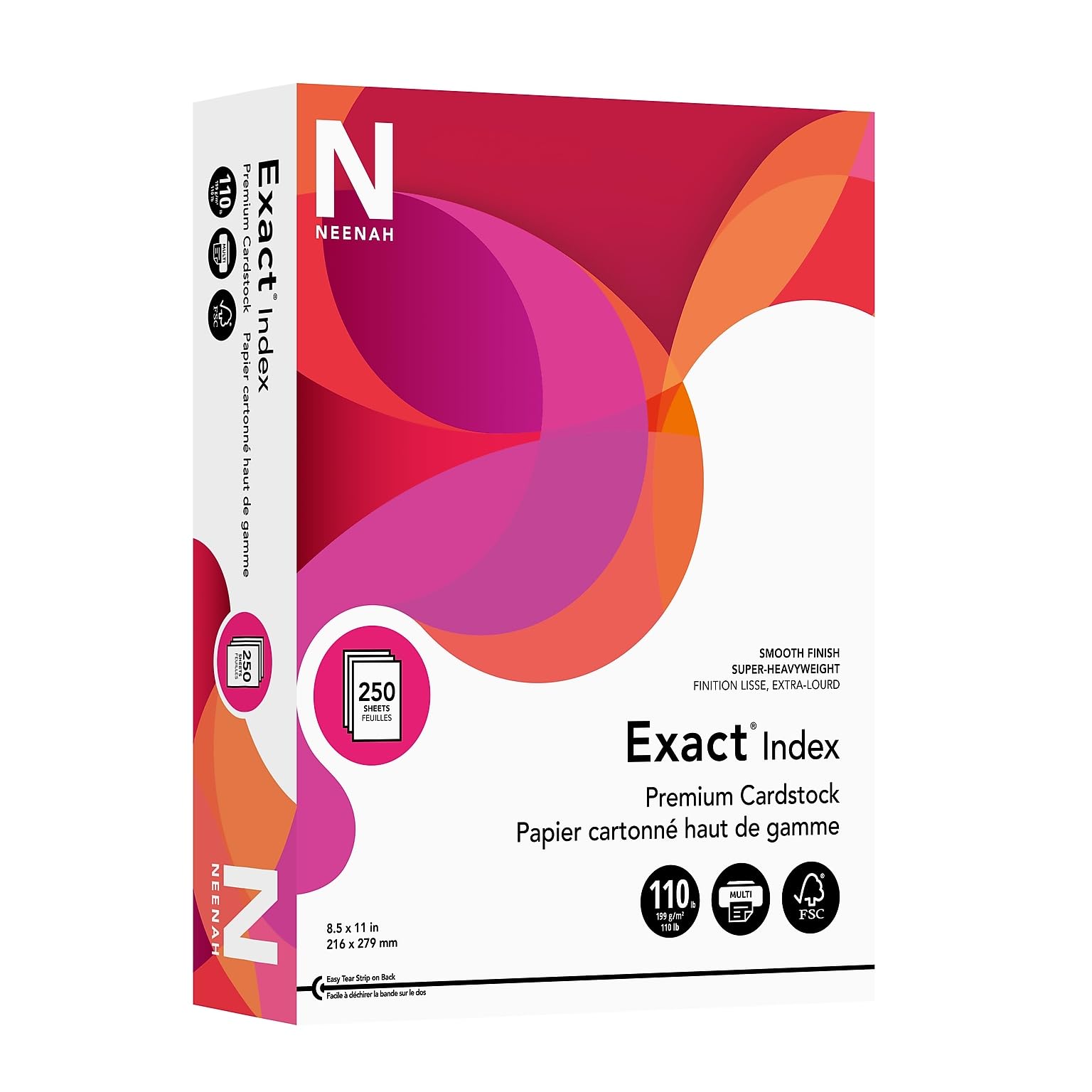 Amazon.com : Wausau Exact Index Cardstock, 92 Brightness, 110 lb