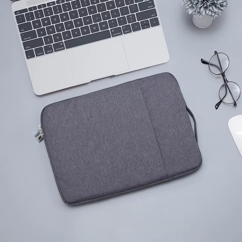Image of Saco 13 Inch Laptop Sleeve - Slim Shockproof Case with Zipper Pocket, Protective Travel Laptop Bag for MacBook Air /Pro, HP, Dell, Lenovo, Acer - Grey