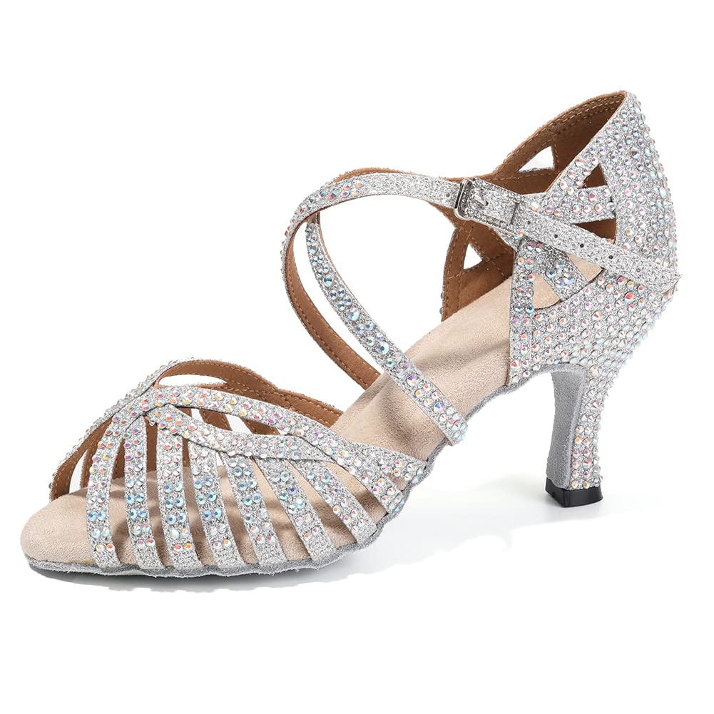 HIPPOSEUS buty do tańca latynoskiego dla kobiet z otwartym palcem salsa bachata taniec buty treningowe model 803