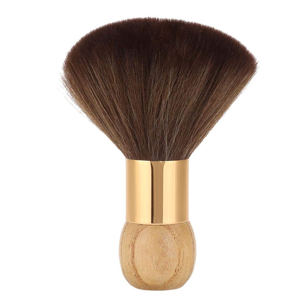 Biuzi Plumero de Cuello, Professional Barber Badger Brush con Mango de Madera(Burlywood)