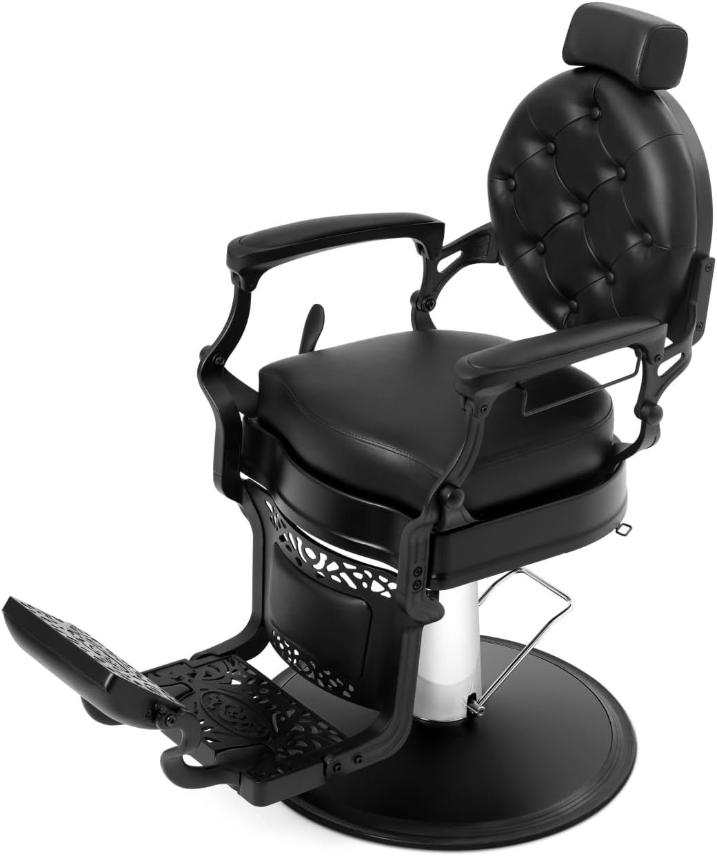 Funnylife Black All Purpose Hydraulic Recline Salon Chair Beauty Spa Vintage Barber Chair Styling Chair