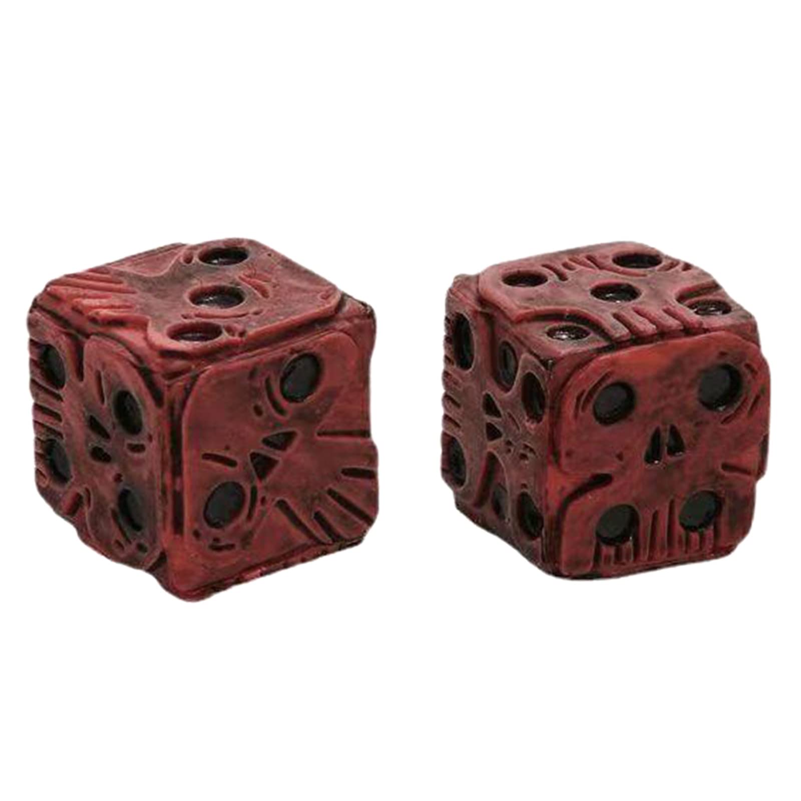 HOOLRZI Dices 2 Pieces Scary Novelty Skull Dices Six Sided Skeleton Dices Club Pub Party Board Game Halloween Horror Accessories