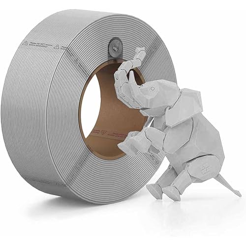 Bambu Lab PLA Filament Matte 3D Printer Filament 1.75mm PLA 1kg High Tenacity Eco Friendly - Light Gray (10104) - Refill