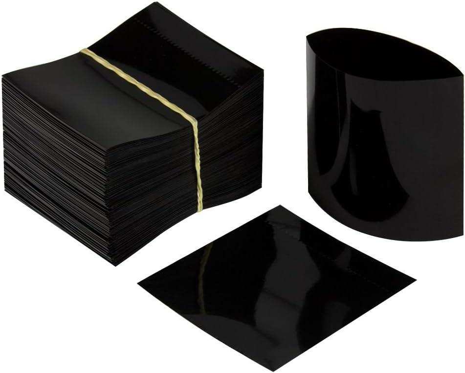 Shrink Bands for Bottles with 24mm Finish (Pack of 50) (Black)