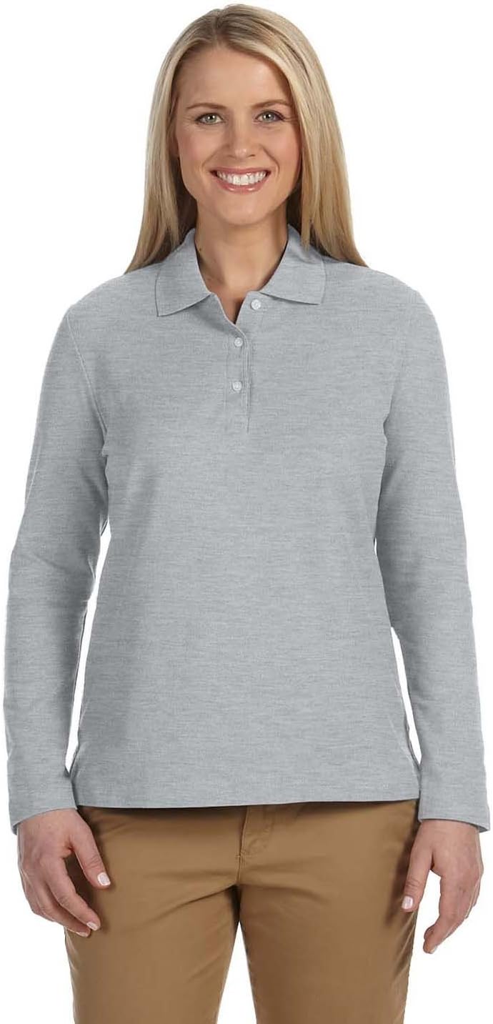 Devon & Jones Ladies' Pima Pique Long-Sleeve Polo D110W