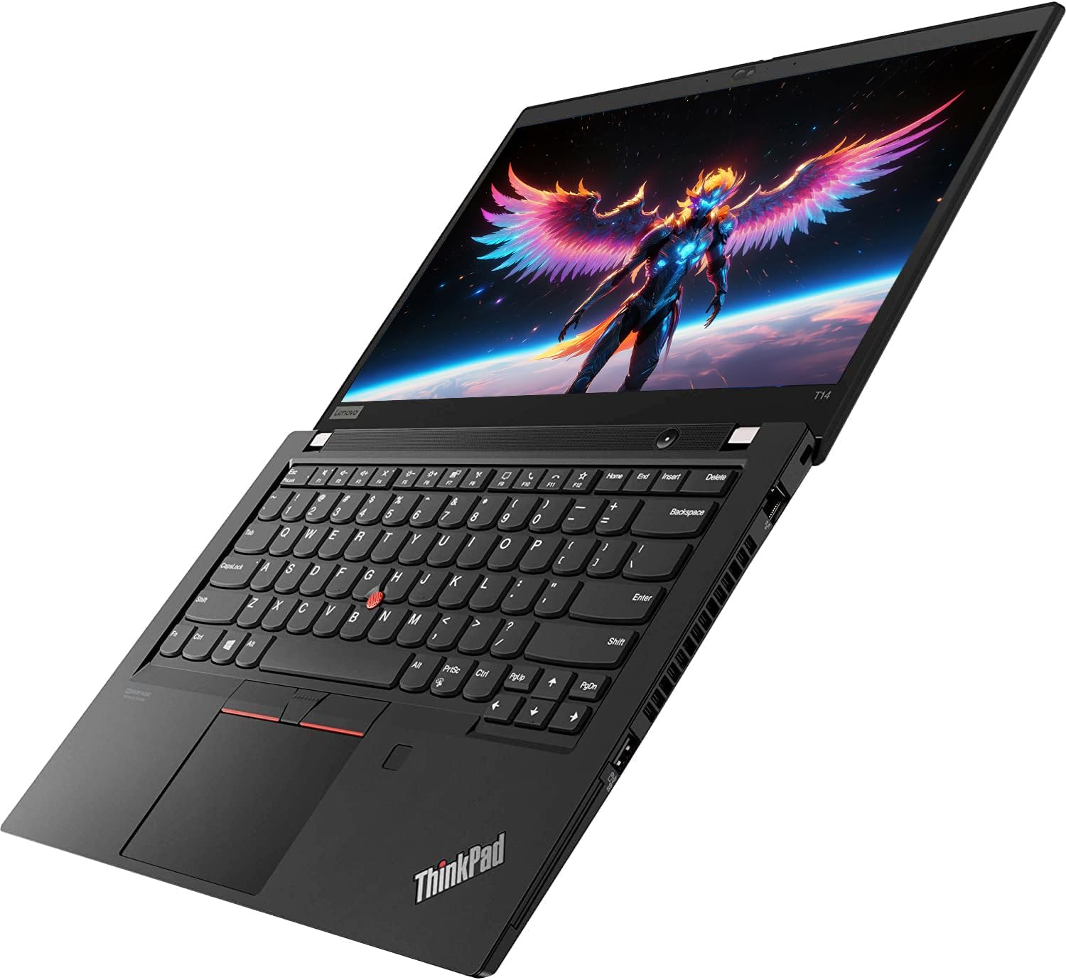 Lenovo ThinkPad T14 Gen 1 Notebook, Intel Core i7-10610U, 14" FHD IPS, 16 GB RAM, 512 GB SSD, US QWERTY-Tastatur, Webcam, Windows 11 Pro (Generalüberholt)