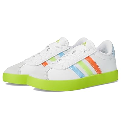 adidas Kids VL Court 3.0 Sportswear Shoes (Little Kid/Big Kid) Kids Shoes White/Clear Sky/Solar Slime