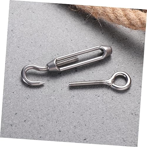 Turnbuckle Gancho de Cable de Acero Inoxidable M4, Paquete de 5 miniatura 2