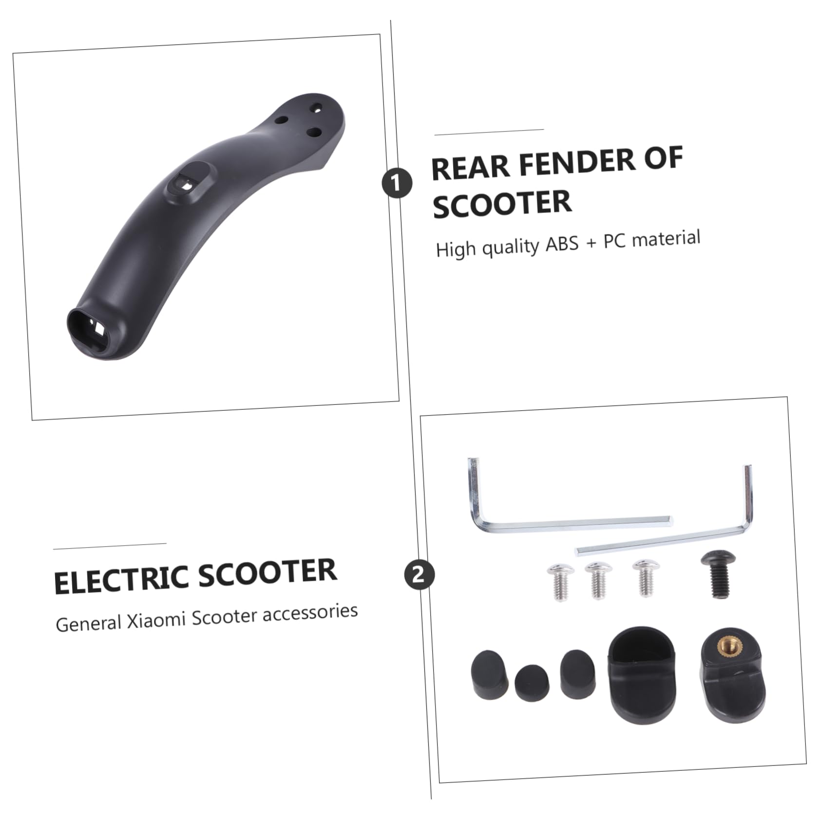 UPKOCH Arrière pour Électrique avec Crochets Vis Accessoires de Remplacement Durables