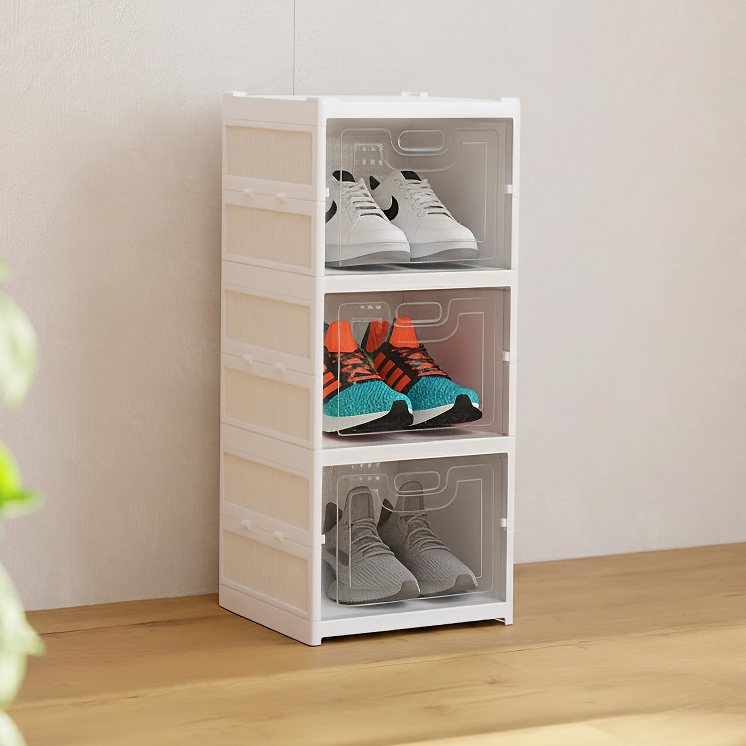 Lifelong 3-Tier Multipurpose Storage Organizer with Transparent Drawers|Stackable Plastic Shelf Unit for Clothes, Toys, Books & Daily Essentials |Durable Space Saving Storage Cabinet for Home & Office-image-2