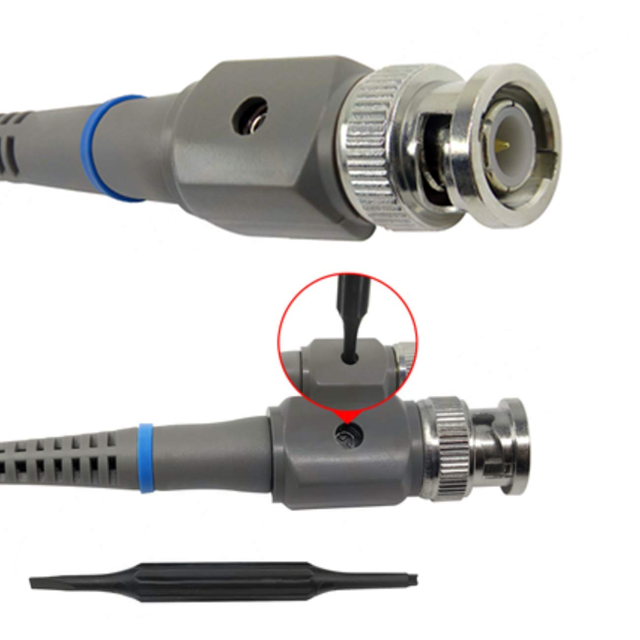 Produktbild von Hantek PP-80 Tastkopf-Set 2x 60MHz – X1/X10 Oszilloskop-Prüfköpfe Mit Zubehör, Kompatibel Mit HP, Tektronix, Hitachi & Co.