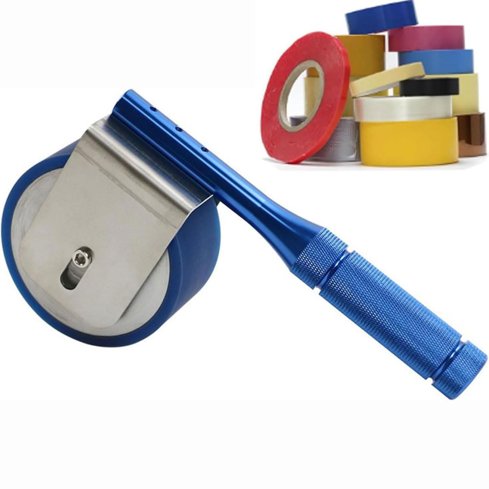 Generico Tester di adesione Manuale del Nastro, Tester di adesione del Nastro sensibile alla Pressione da 2 kg con Rullo in Acciaio, Tester di adesione del Nastro Adesivo con Rotella di Pressione