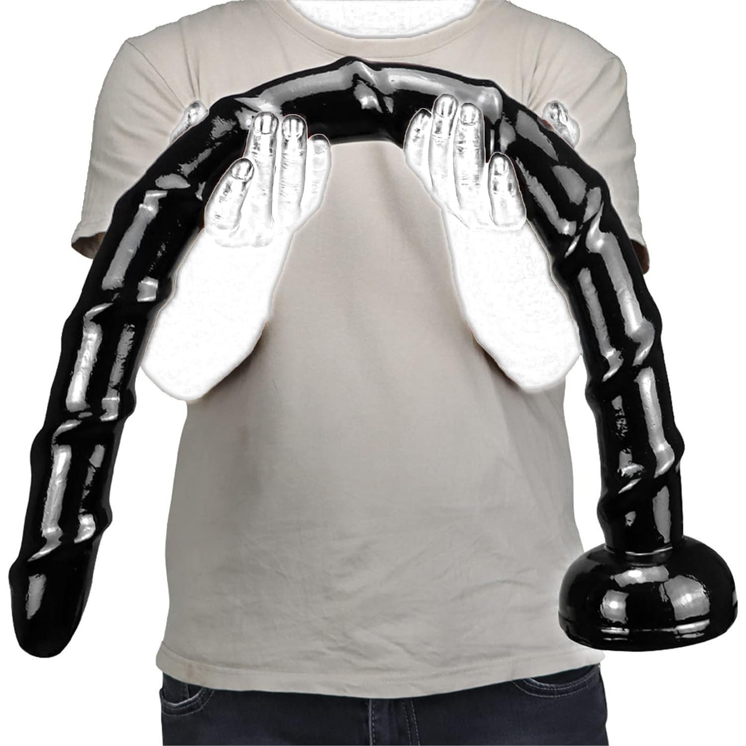 Dildo Anale XXL Super Lungo 85 Cm Fallo Realistico Con Base A Ventosa Per Principianti Anali, Plug Anale In Silicone Butt Plug Ano Vaginale Masturbazione Grande Giocattolo Anale, Nero