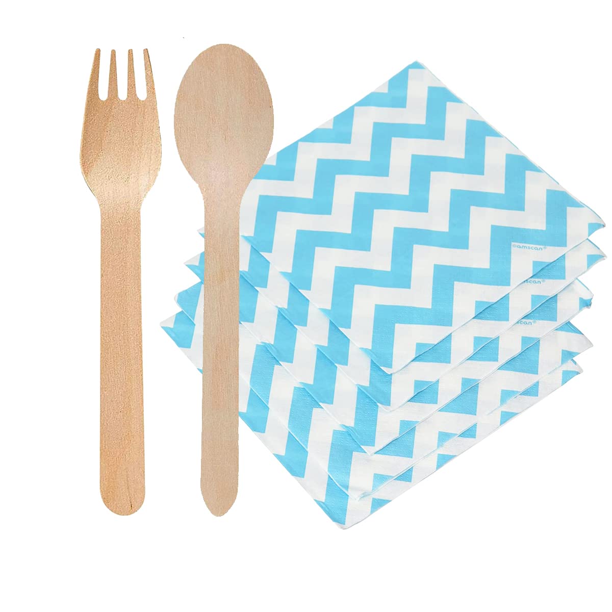 Biodegradable Eco Cutlery-Disposable Wooden Fork Spoon And Knife For Tableware Or Lunch Box Use