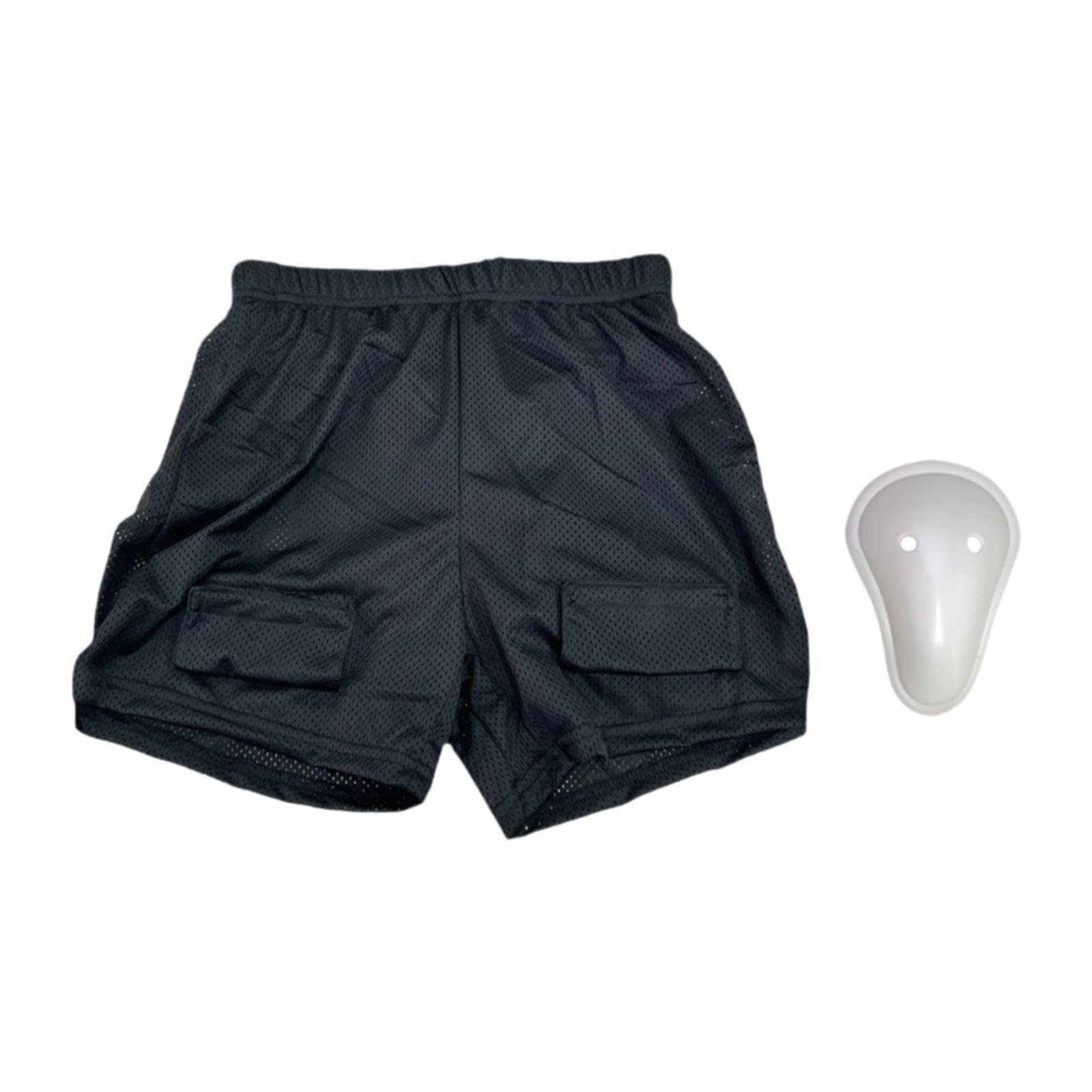 LOVIVER Pantalones Cortos de Hockey para Hombre, Malla Transpirable, Soporte Y Protección