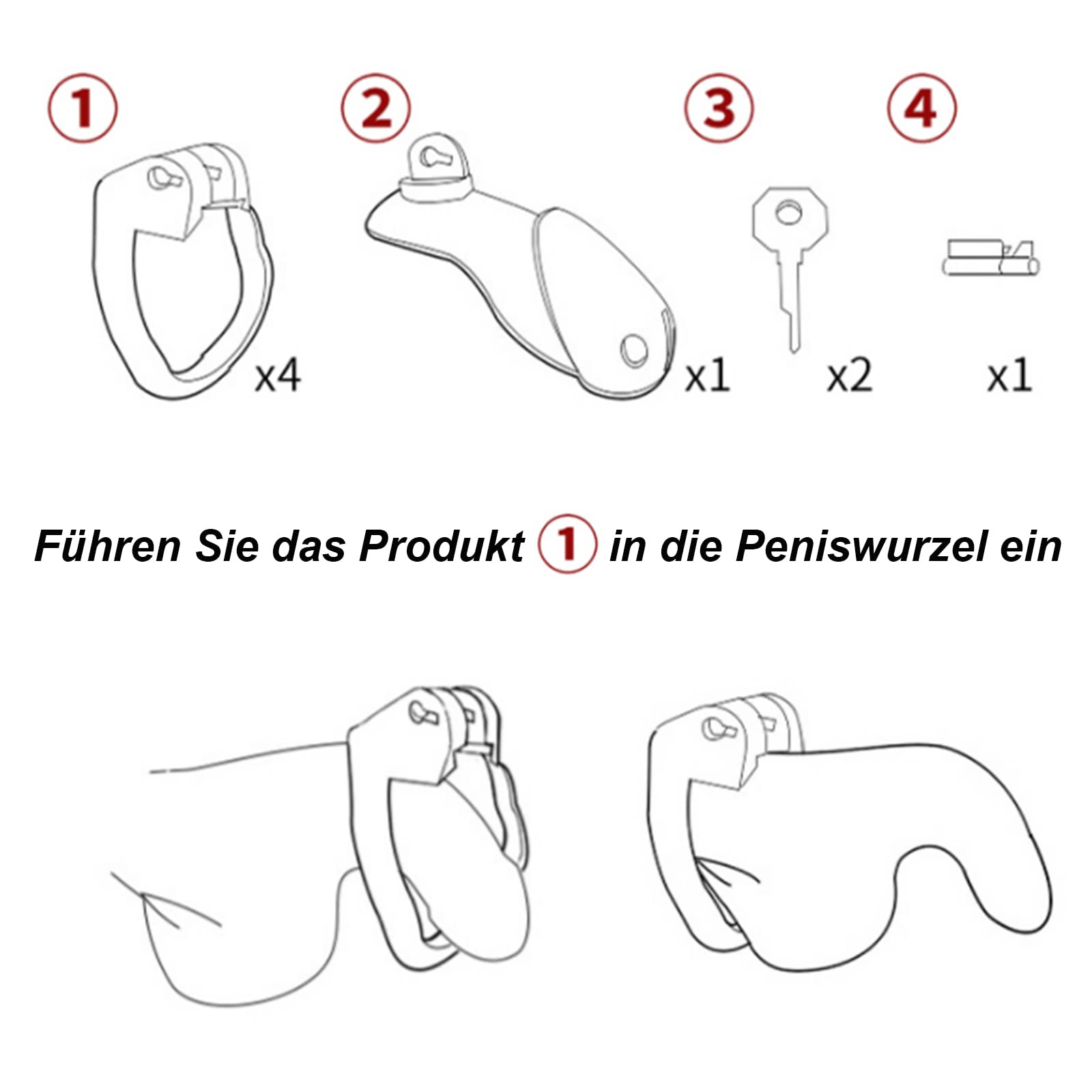BDSMYEE Gabbia Castità Cock Cage con 3 Anelli per il Pene Maschile, Sex Toys Chastity Cage Pene Sexytoysys Coppia, Giocattoli Sessuali Fetish SM Bondage per Uomo (Trasparente, Corto)