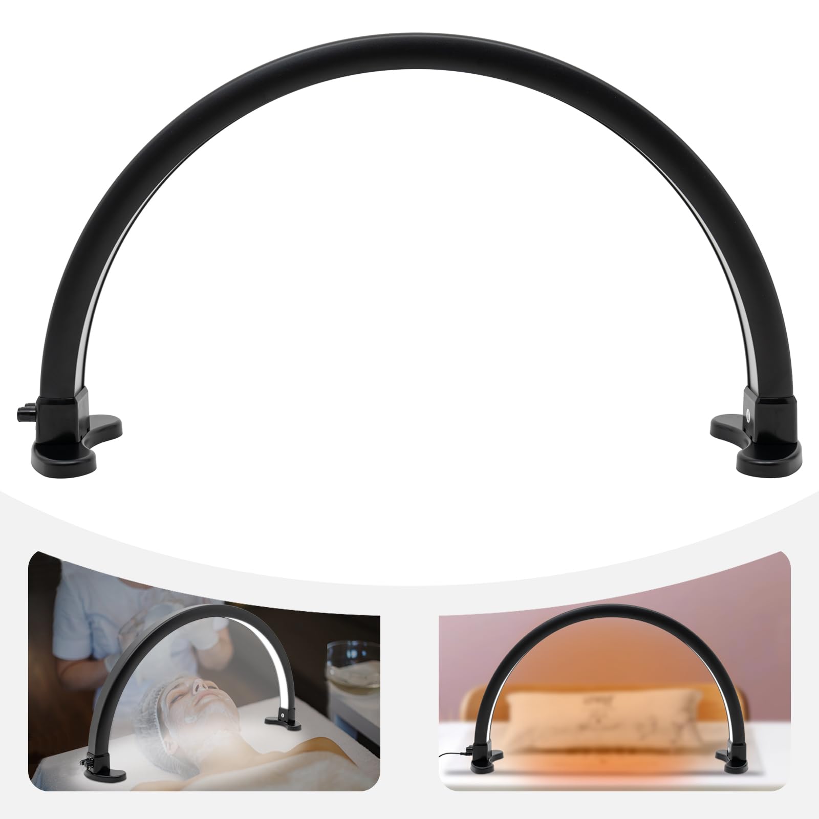 Lampa półksiężycowa do paznokci 45 W lampa biurkowa LED półksiężyc 2700-5600 K regulowana jasność rzęsy lampa stołowa przedłużająca rzęsy, do sklepów z manikiurem, salonów kosmetycznych, dla rodzin