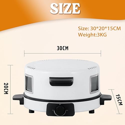 Miniatura 2 de Máquina para hacer pan árabe, horno eléctrico para hacer pizza o pita para pizza y pan en casa, temperatura ajuste-1800 W, 110 V