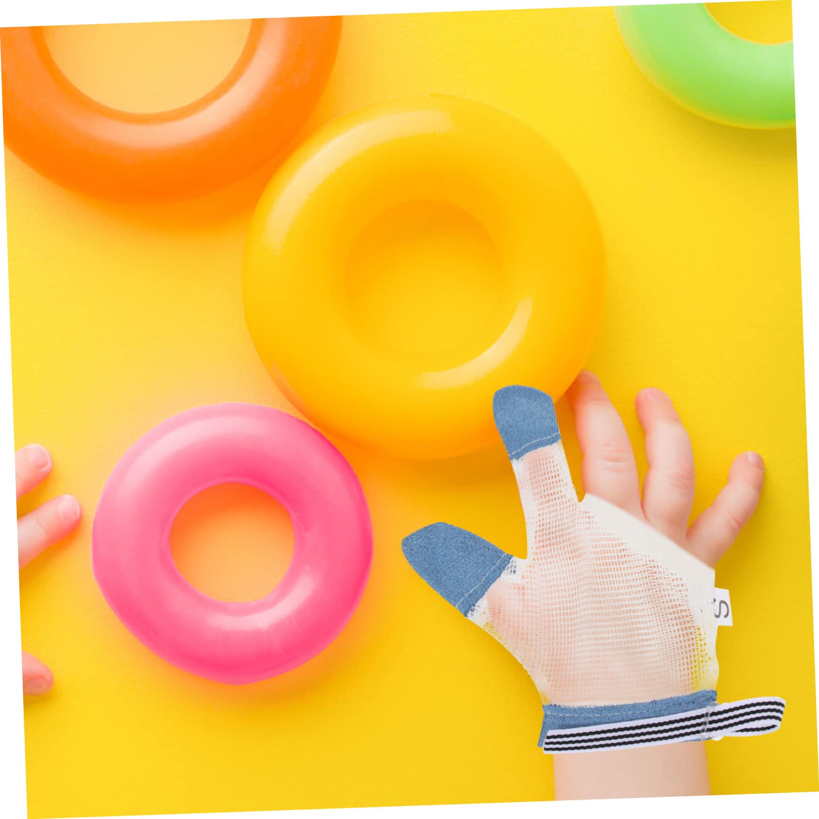 10pares Guantes Para Bebés Para Dejar De Chuparse El Dedo Ajustables y Transpirables Protector De Dedos Color Aleatorio