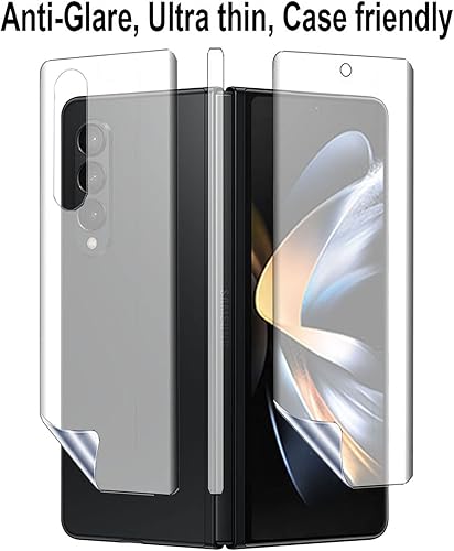 Miniatura 8 de (2 juegos de 8 piezas) Protector de pantalla diseñado para Samsung Galaxy Z Fold 4, 2 protectores de pantalla frontal mate y 2 protectores de