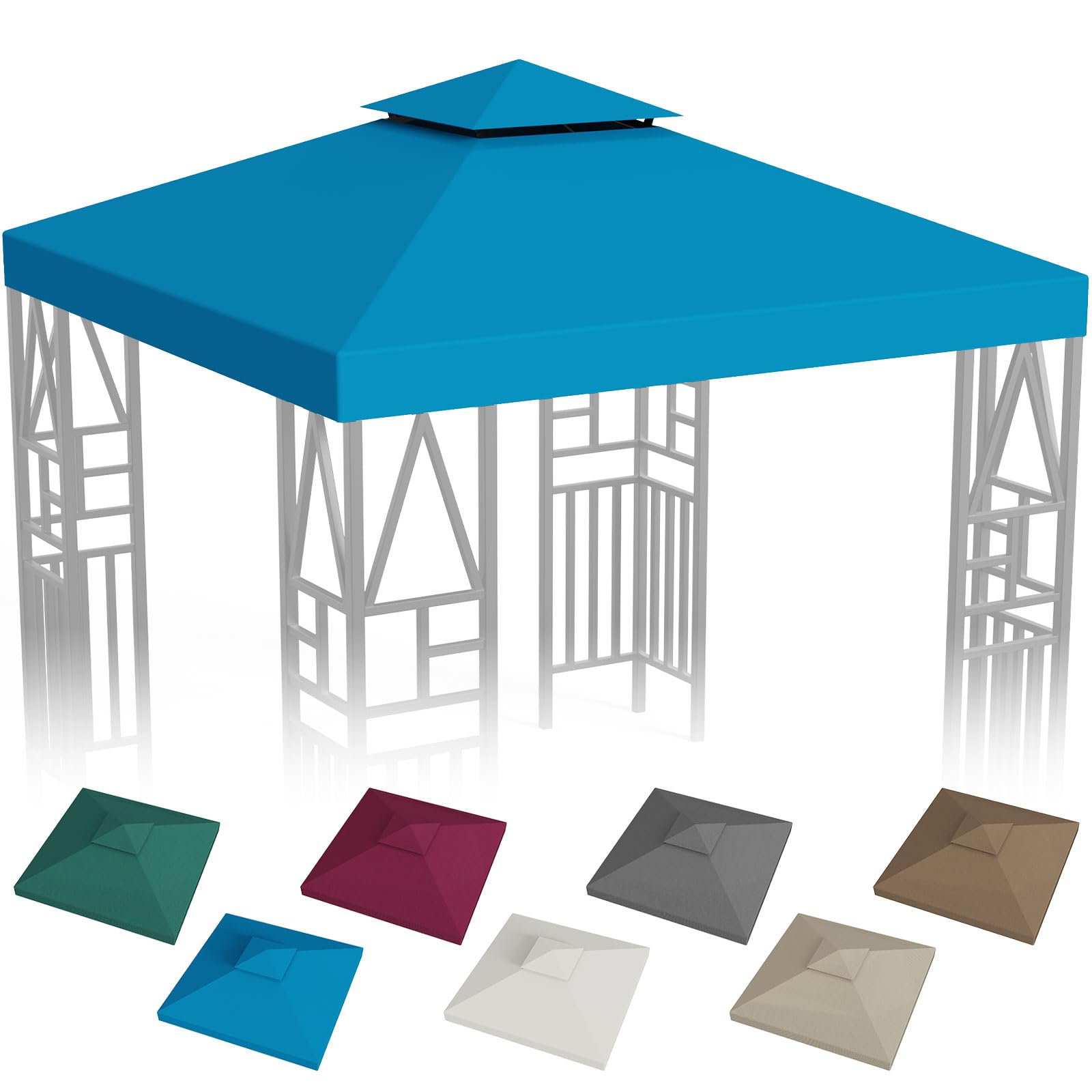 Replacement Gazebo Canopy 10 X 10 Waterproof Gazebo Cover 3x3
