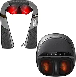 RENPHO Neck Shoulder Massager with Heat Foot Massager Machine with Heat