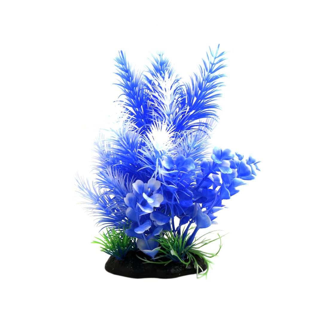 Plante plastique blanc bleu aquarium décor durable pour terrarium reptile