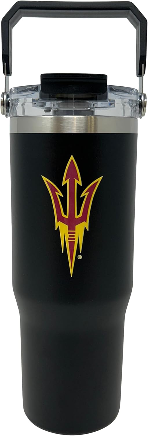 32 oz Collegiate Stainless Steel Tumbler - Double Walled Insulated Water Bottle with Top Handle (Arizona ST)