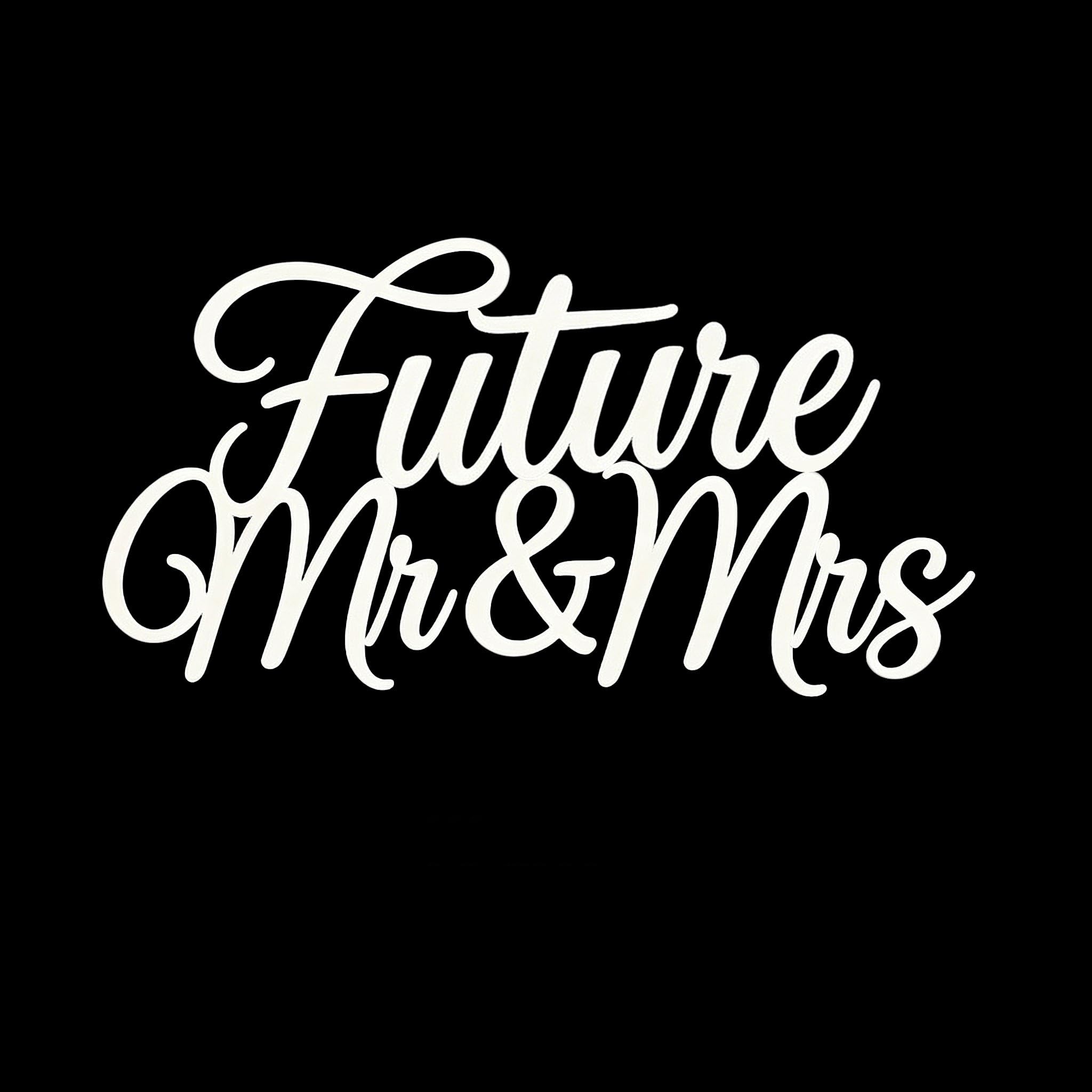 Mjzfxg Wood Color Wooden Future Mr & Mrs Sign For Backdrop,Bridal Shower Party Backdrop Wall Decoration,Mr And Mrs Wedding Sign For Engagement Bridal Shower Proposal Ceremony Party Decoration Supplies