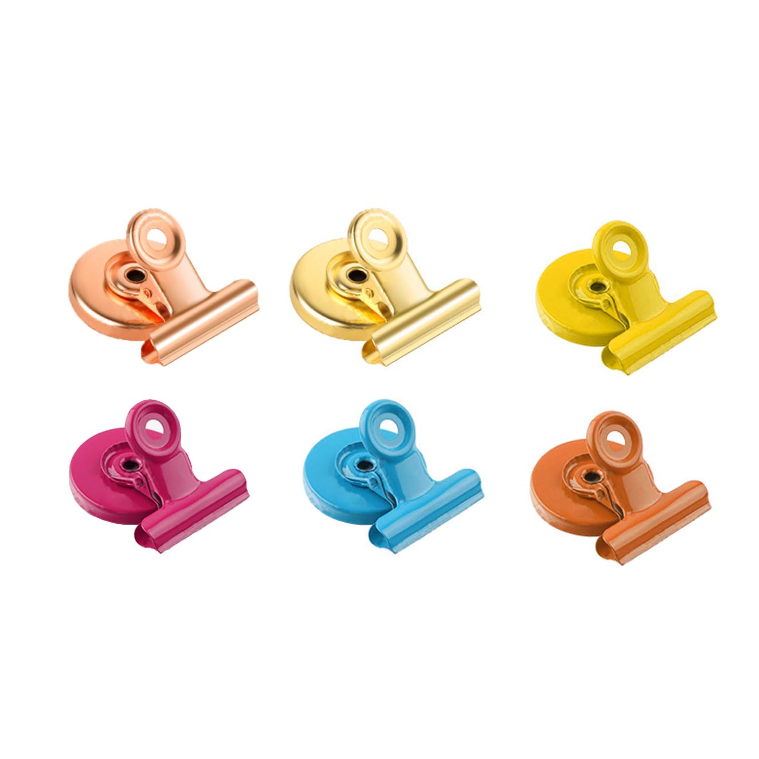 6 piezas de clips magnéticos, imanes de nevera resistentes a los arañazos, imanes de pizarra blanca, imanes fuertes de colores para cocina, nevera, oficina, escuela