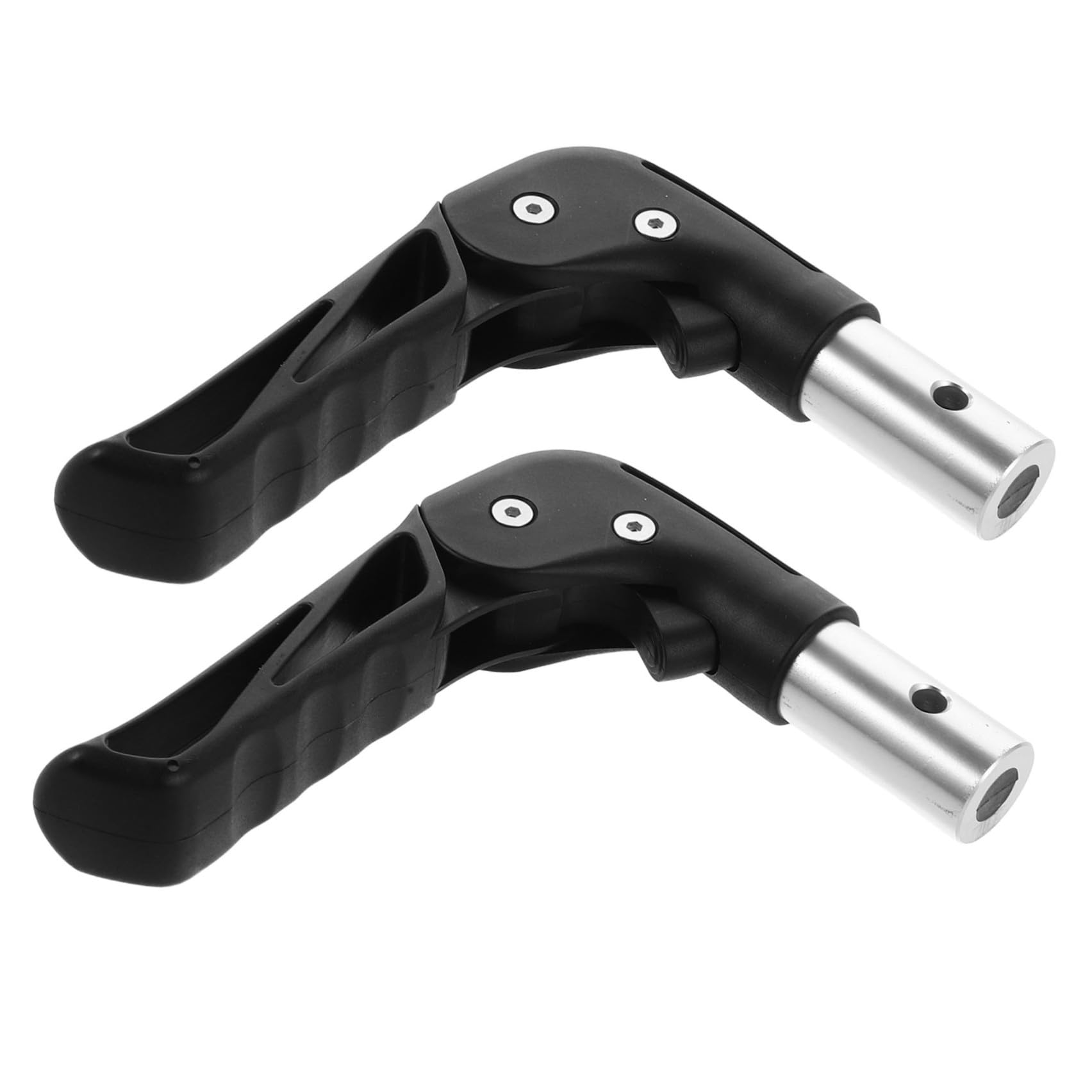 Uonlytech Maniglia per Sedia a Rotelle Pieghevole 22 Mm, Impugnatura Ergonomica Antiscivolo in Plastica e Metallo, Design Portatile per Viaggio e Ambienti Vari, 1 Paio