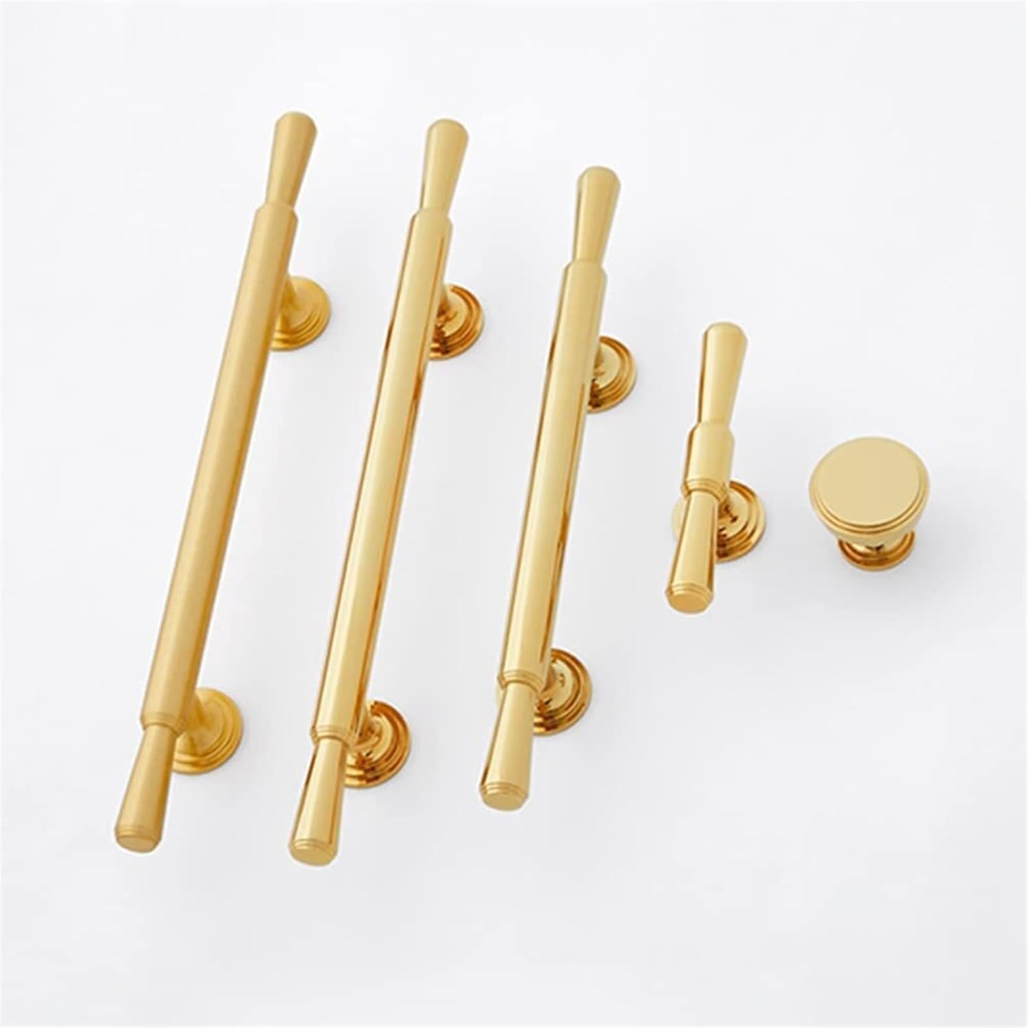 2 Pcs Furniture Drawer Handles,Gold Cabinet Handles,Small Pull Door Knobs with Screws for Drawer,Handles for Cupboard Wardrobe Dresser Drawer Furniture Decoration