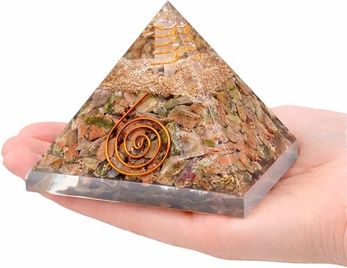 Miniatura 17 de Crocon Rubí cianita orgón pirámides de piedra curativa piedras preciosas de orgonita piedras piramidales Reiki Crystal Chakra colección